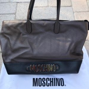 Moschino Shopper Tote Leather Bag